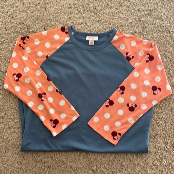 NWOT Lularoe Disney Minnie Mouse Raglan Tee - Picture 1 of 1
